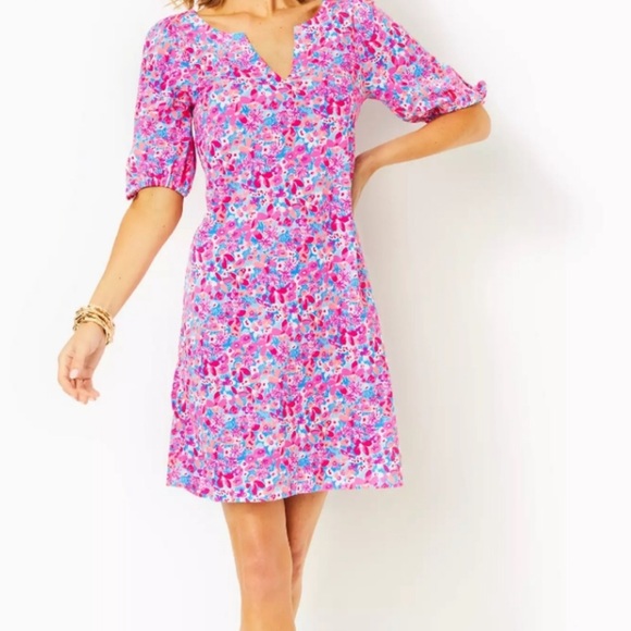 Lilly Pulitzer Dresses & Skirts - Lilly Pulitzer Easley T-Shirt Dress Aura Pink Baby Bloomer NWT In Package
